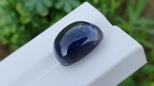 Blue Sapphire Cabochon From Afghanistan | Certified | 26.42 ct