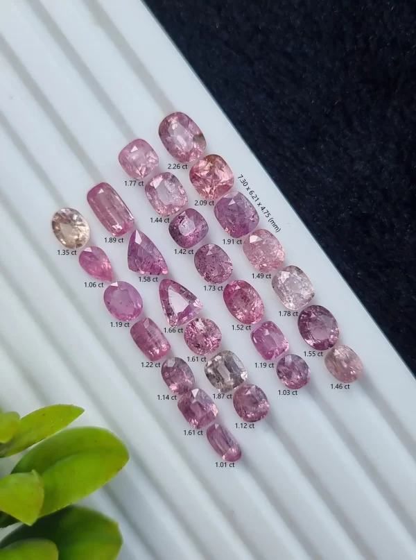 Pink Sapphire Stone Lot Loose Faceted From Kashmir | 7.50 ct