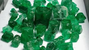 Lot of 56 Natural Swat Emeralds (300 ct) – Various Sizes from 34.36 ct to 1.40 ct