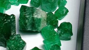 Lot of 56 Natural Swat Emeralds (300 ct) – Various Sizes from 34.36 ct to 1.40 ct